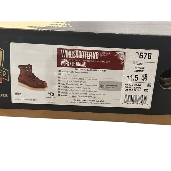 Red Wing Irish Setter Wingshooter XD Men Work Boot 11.5 E2 Waterproof EH Moc Toe - Picture 15 of 16